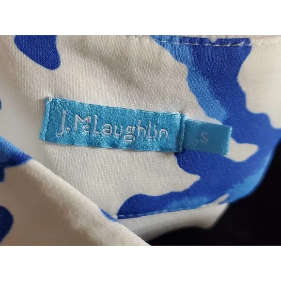 J. Mclaughlin Women's White Nylon Round Neck Sleeveless knee Length Dress Size S - Picture 8 of 11